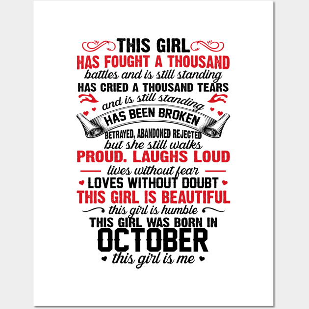 This Girl Was Born In October Wall Art by xylalevans